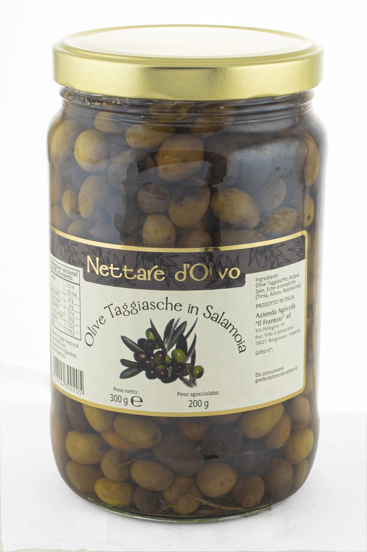 Olive Taggiasche in Salamoia - Vaso Colonna